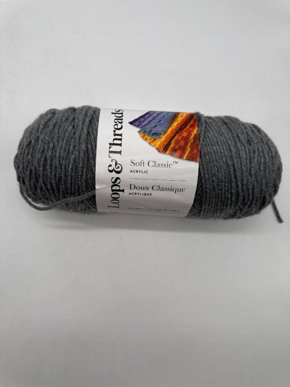 Loops & Threads Soft Classic Acrylic Yarn Gray 354 Yds Medium 4 Weight